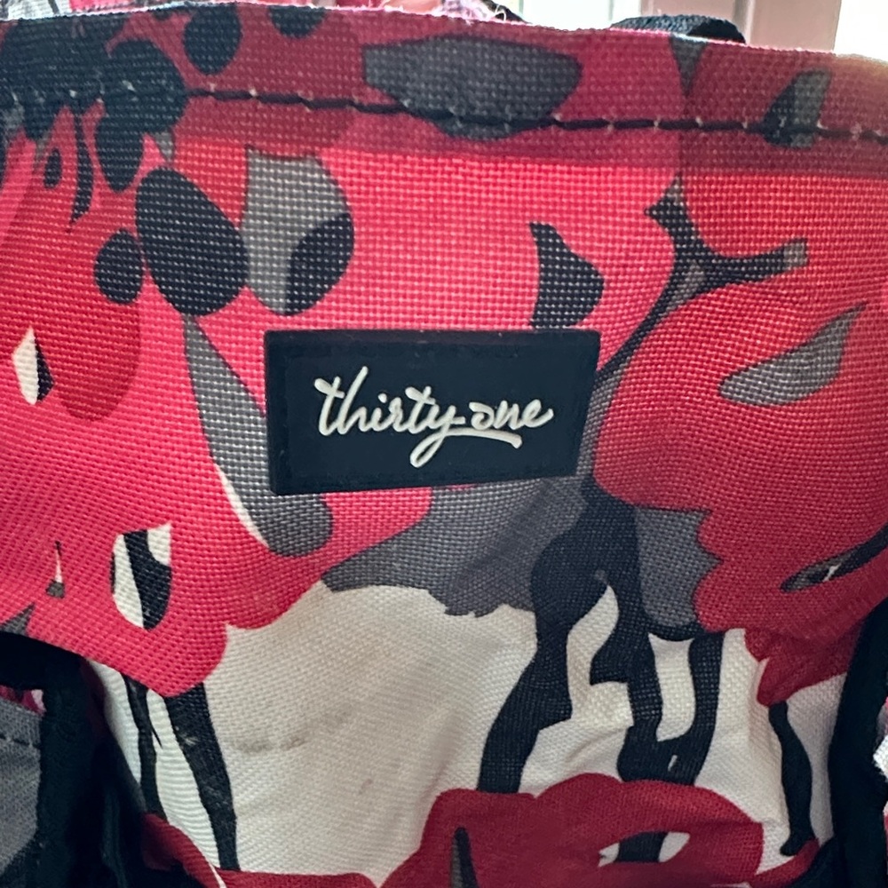 Thirty-One Tote Bag - Red- Pink- and Gray - Picture 2 of 8